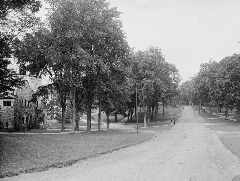 Detail of The Campus, Williams College, Williamstown, Massachusetts, c.1904 by Detroit Publishing Co.