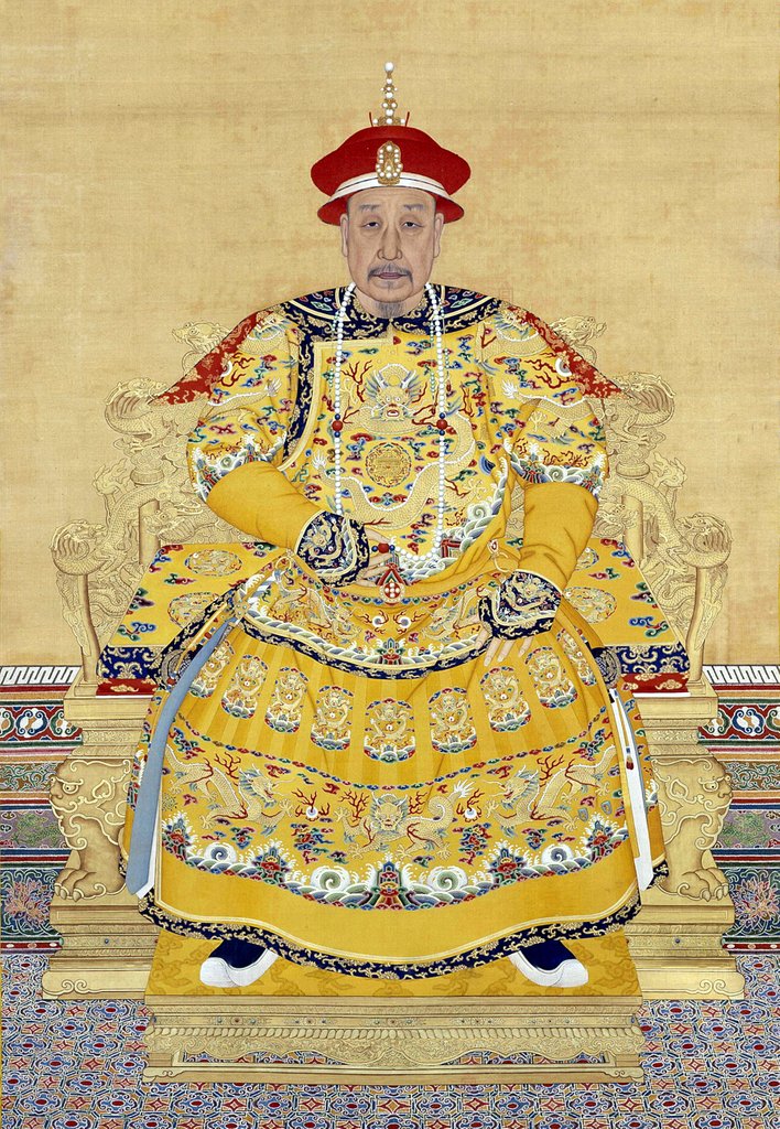 Detail of Emperor Qianlong in Old Age by School Chinese