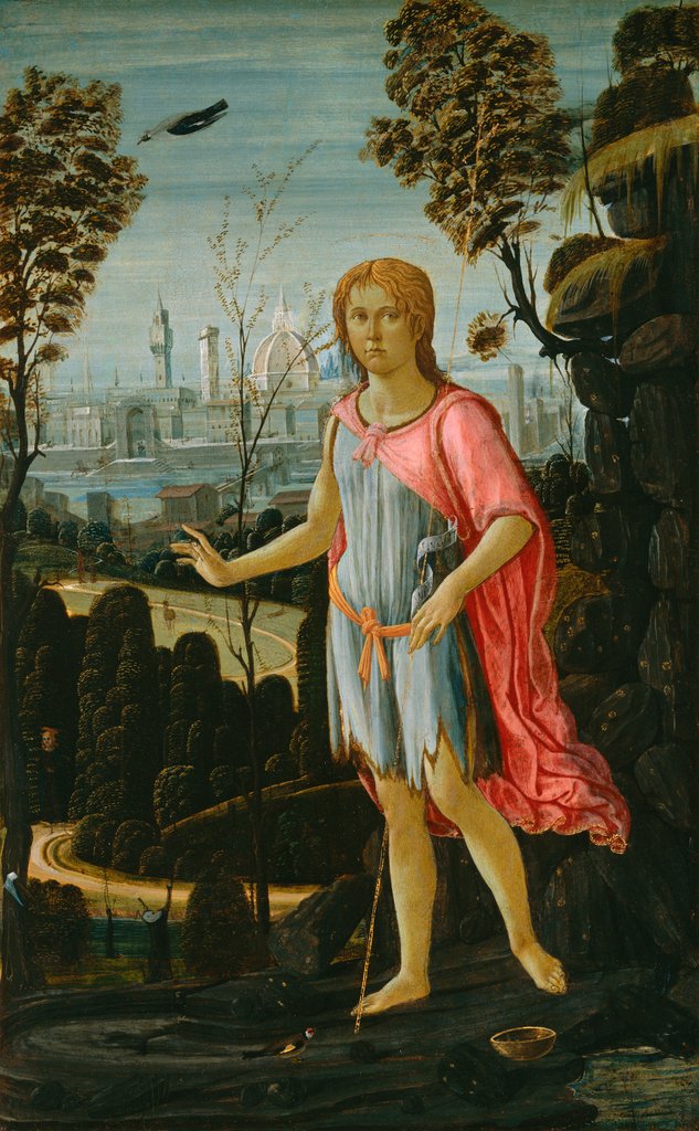 Detail of Saint John the Baptist, c.1480 by Jacopo del Sellaio
