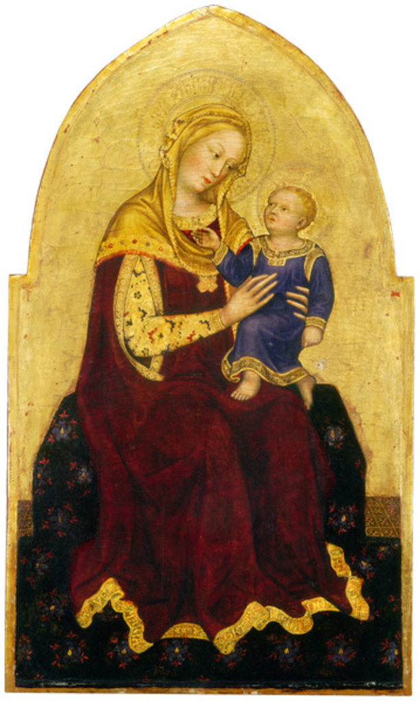 Detail of Madonna and Child Enthroned, c.1420 by Gentile da Fabriano