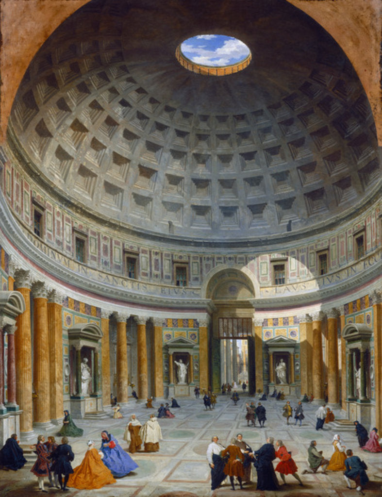 Detail of Interior of the Pantheon, Rome, c.1734 by Giovanni Paolo Pannini or Panini