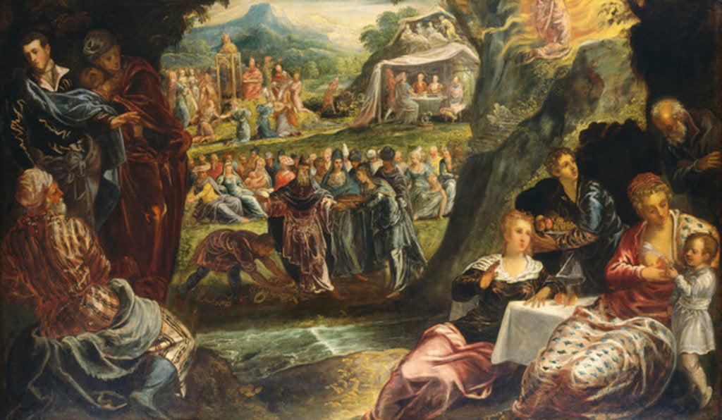 Detail of The Worship of the Golden Calf, c.1560 by Jacopo Robusti Tintoretto