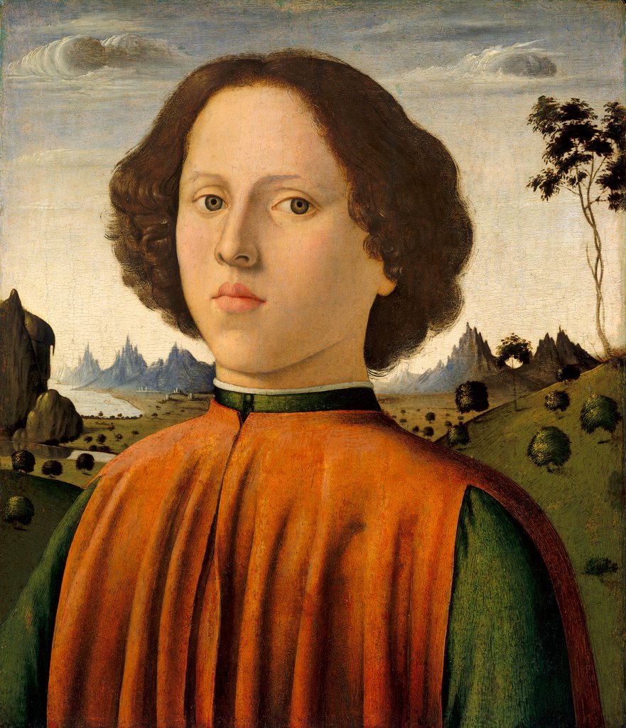 Detail of Portrait of a Boy, c.1476/1480 by Biagio d'Antonio