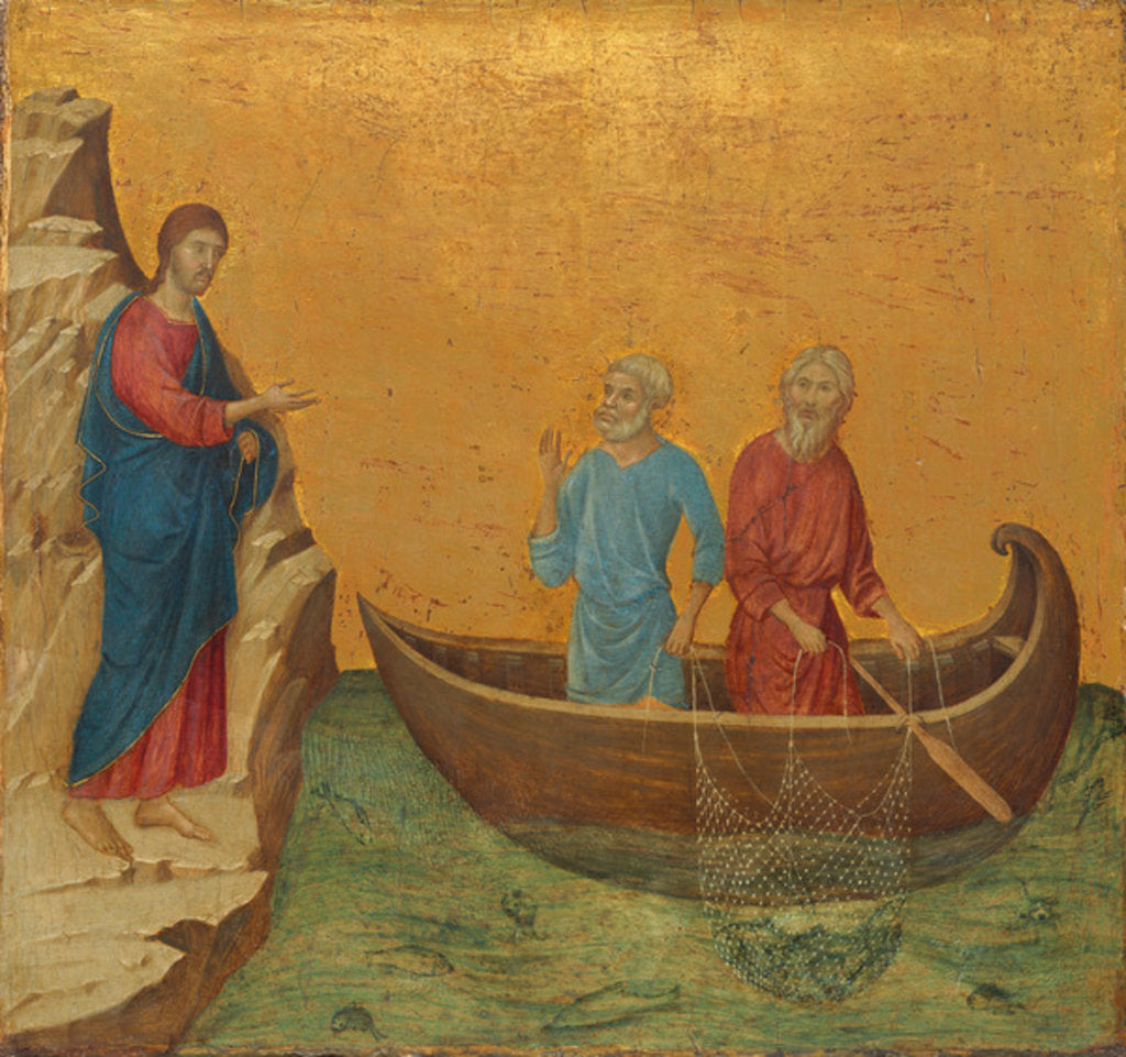 Detail of The Calling of the Apostles Peter and Andrew, 1308/1311 by Duccio di Buoninsegna
