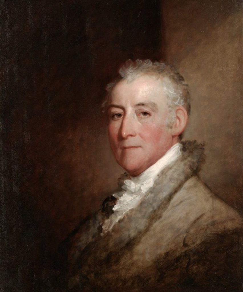 Detail of Colonel John Trumbull, 1818 by Gilbert Stuart
