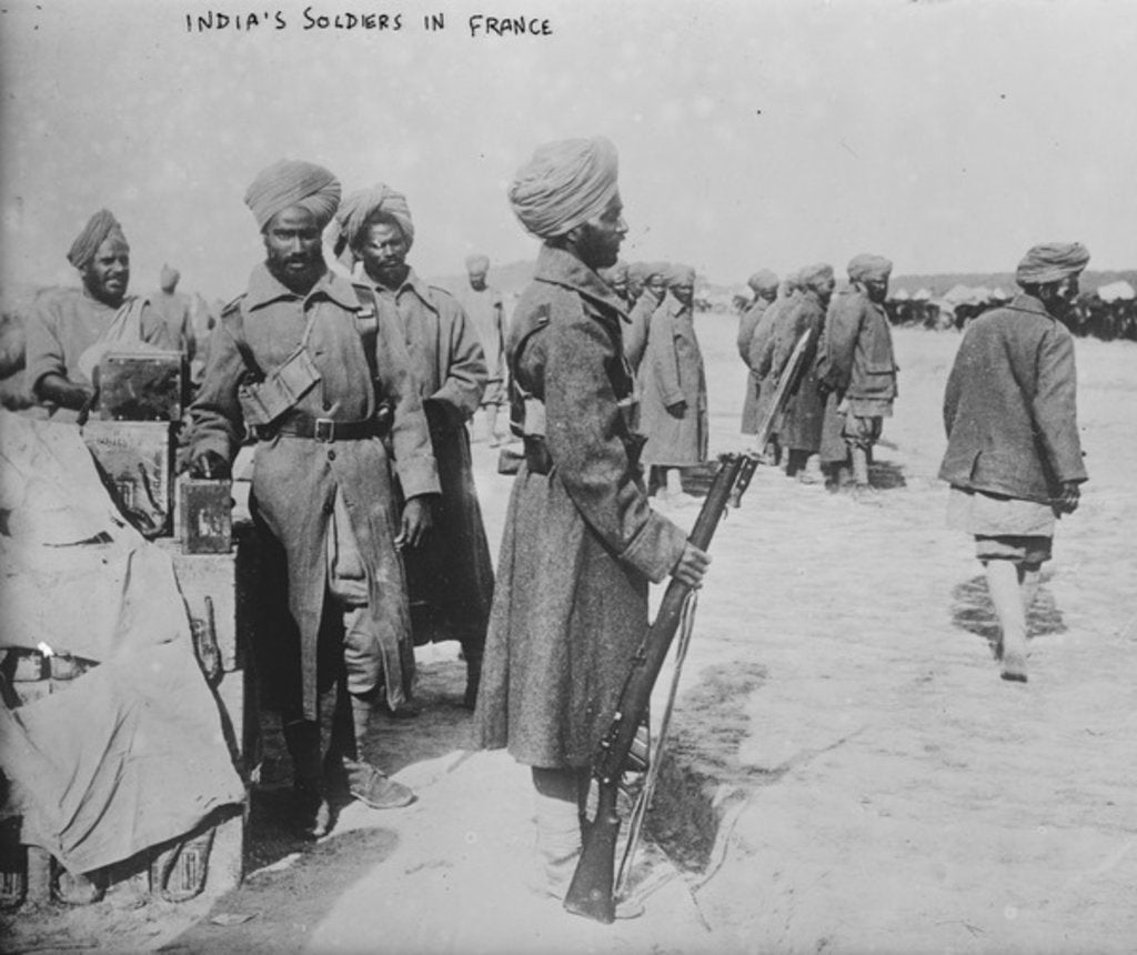 Detail of India's soldiers in France, 1914-1915 by French Photographer