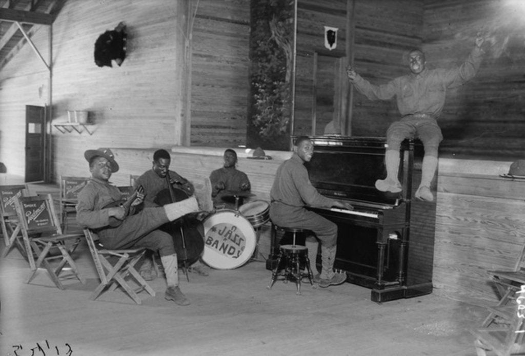 Detail of US Army Jazz Band, 1914-18 by American Photographer
