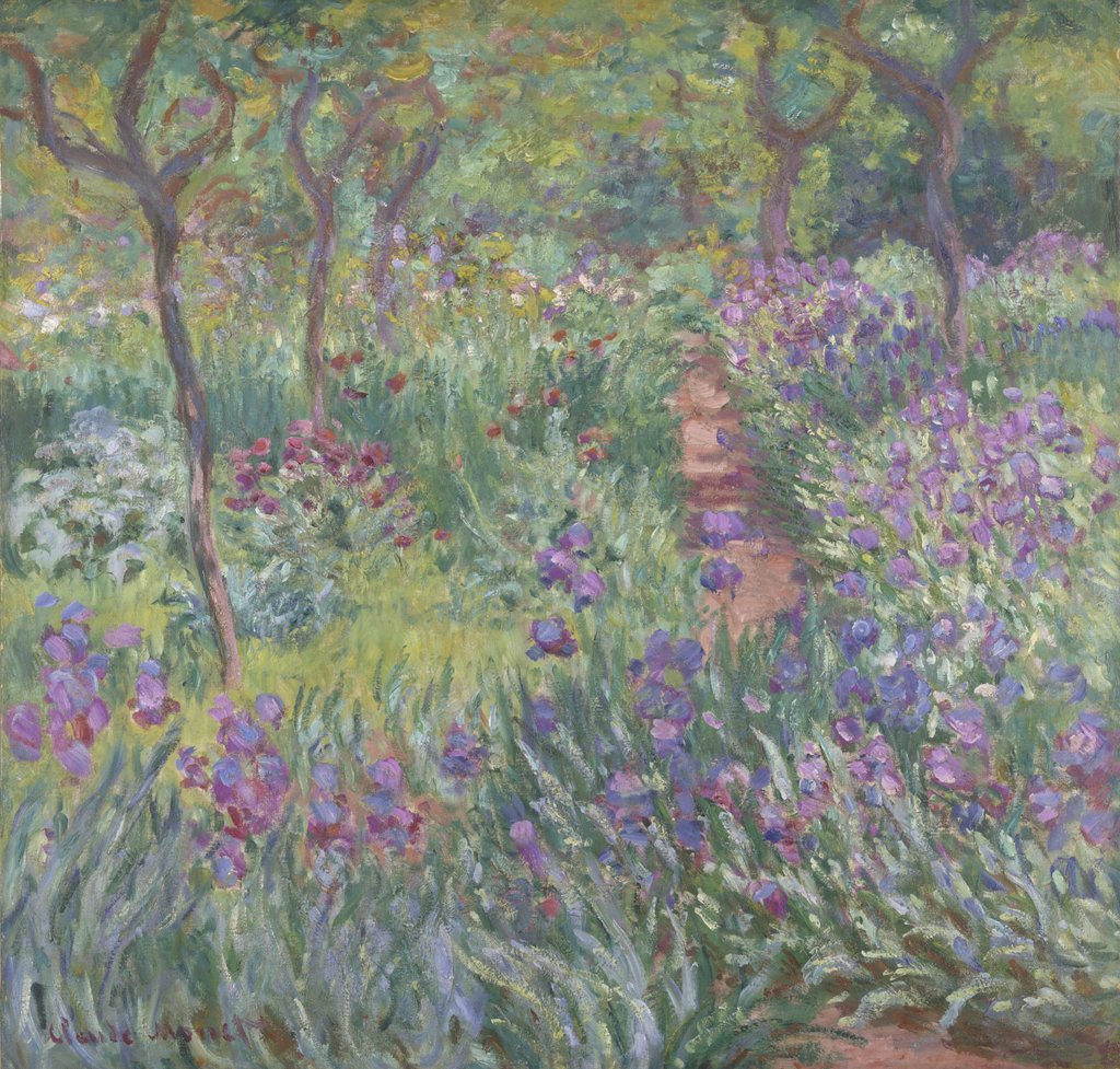 Detail of The Artist’s Garden in Giverny, 1900 by Claude Monet