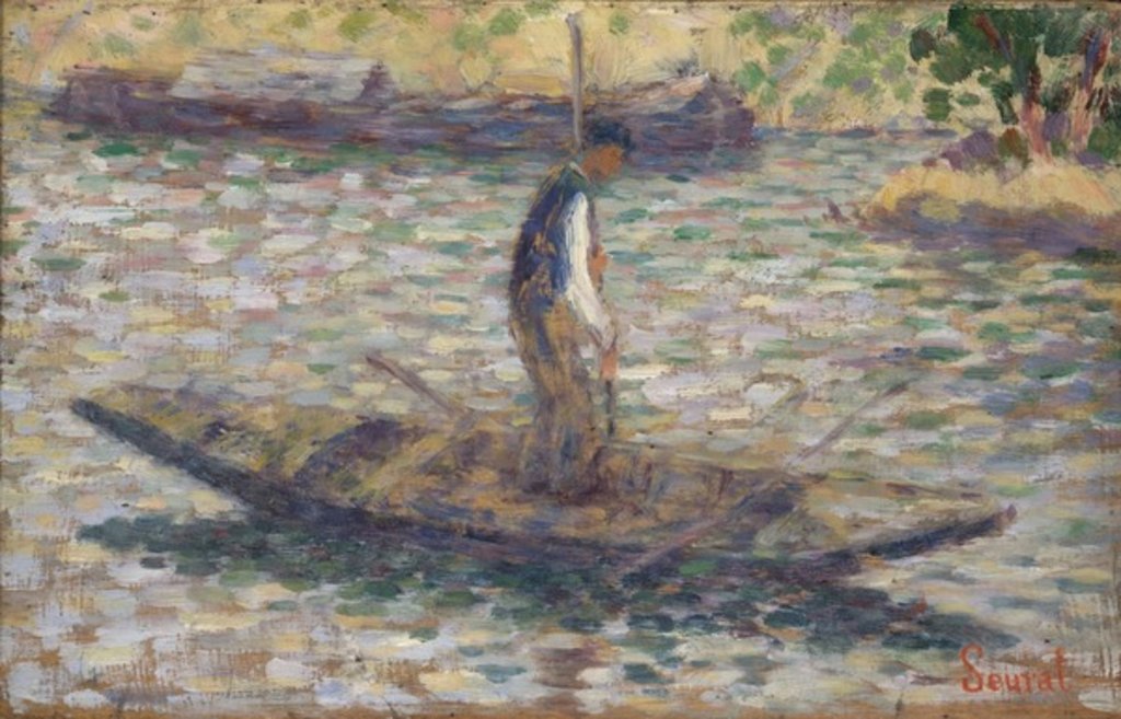 Detail of A Fisherman, c.1884 by Georges Pierre Seurat