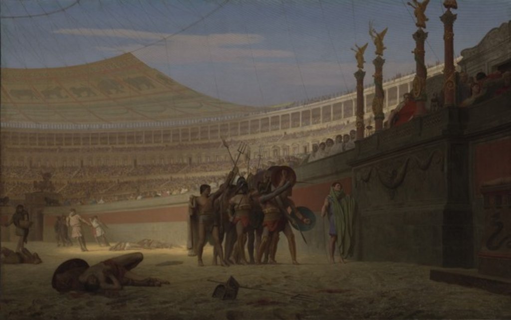 Detail of Ave Caesar! Morituri te salutant, 1859 by Jean Leon Gerome