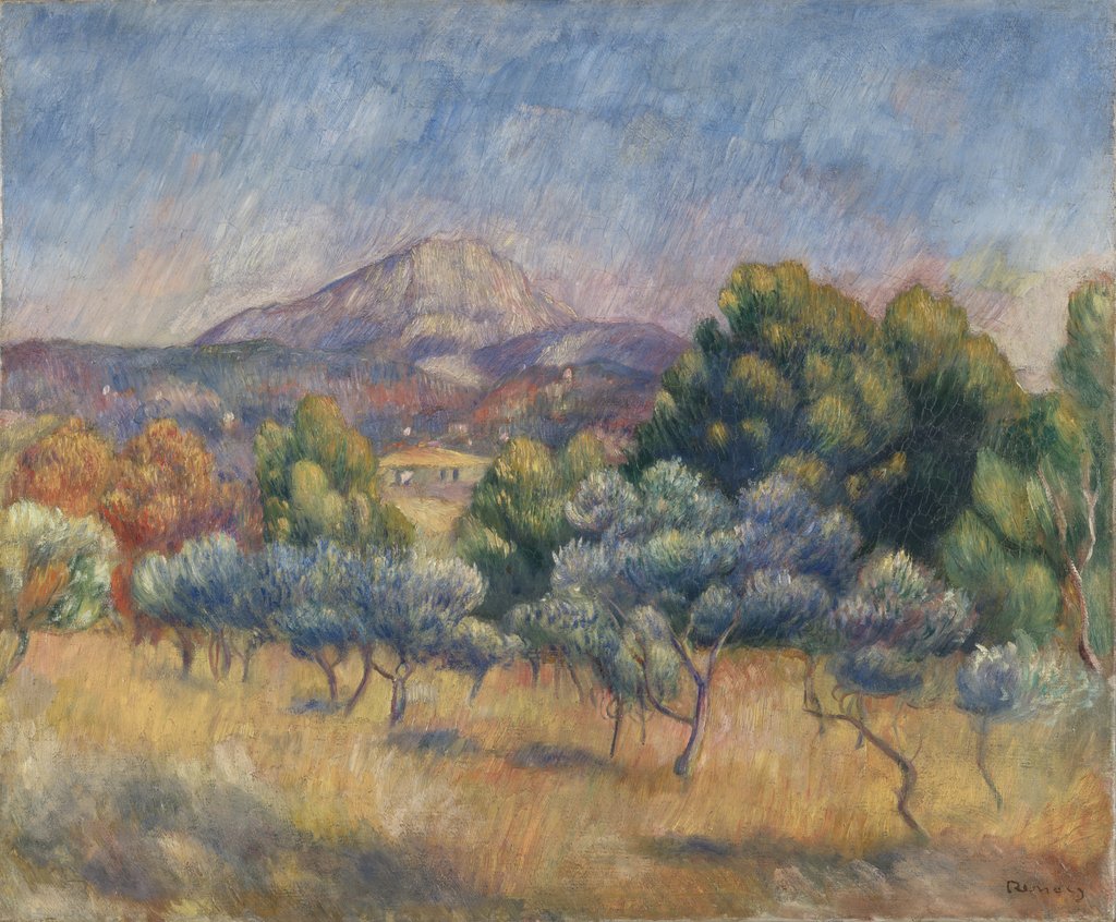 Detail of Mount of Sainte-Victoire, c.1888-89 by Pierre Auguste Renoir
