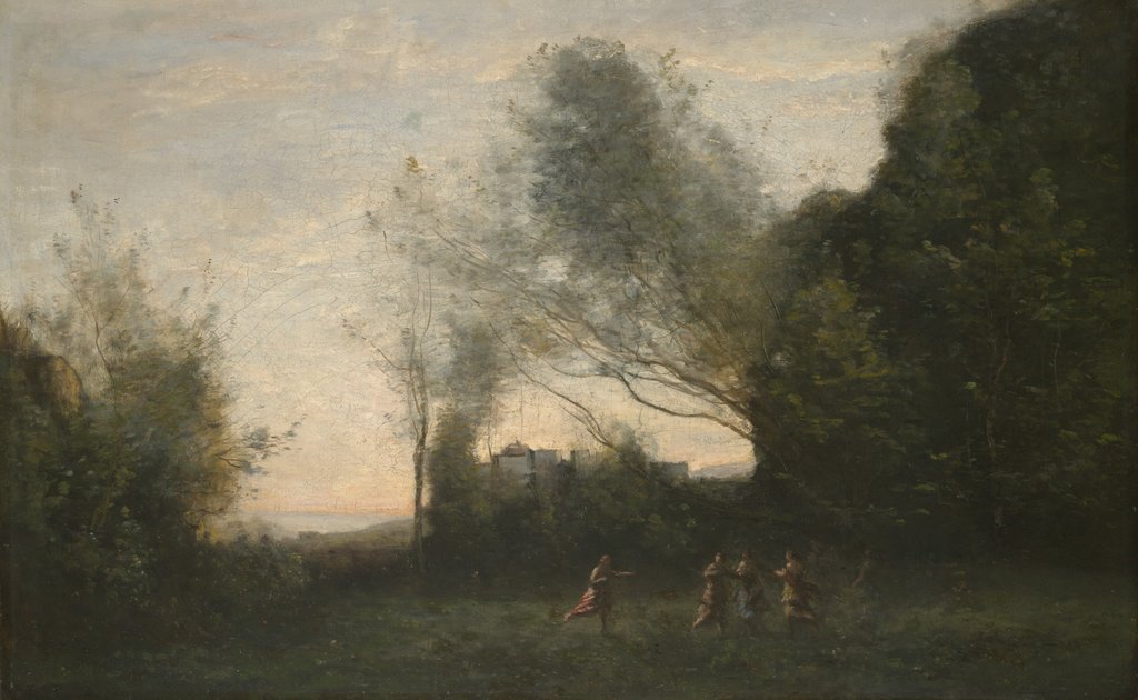 Detail of The Dance of the Nymphs, 1865-70 by Jean Baptiste Camille Corot