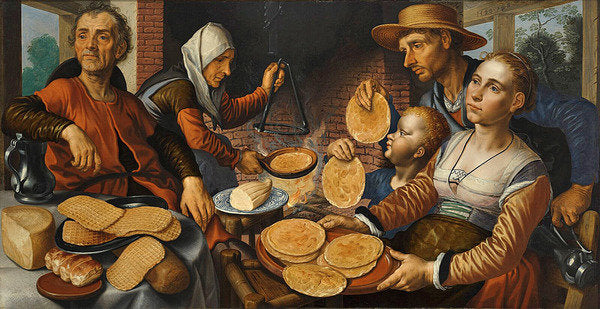 Detail of The Pancake Bakery, 1560 by Pieter Aertsen