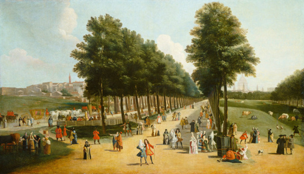 Detail of View of the Mall in St James's Park, 1709-10 by Marco Ricci