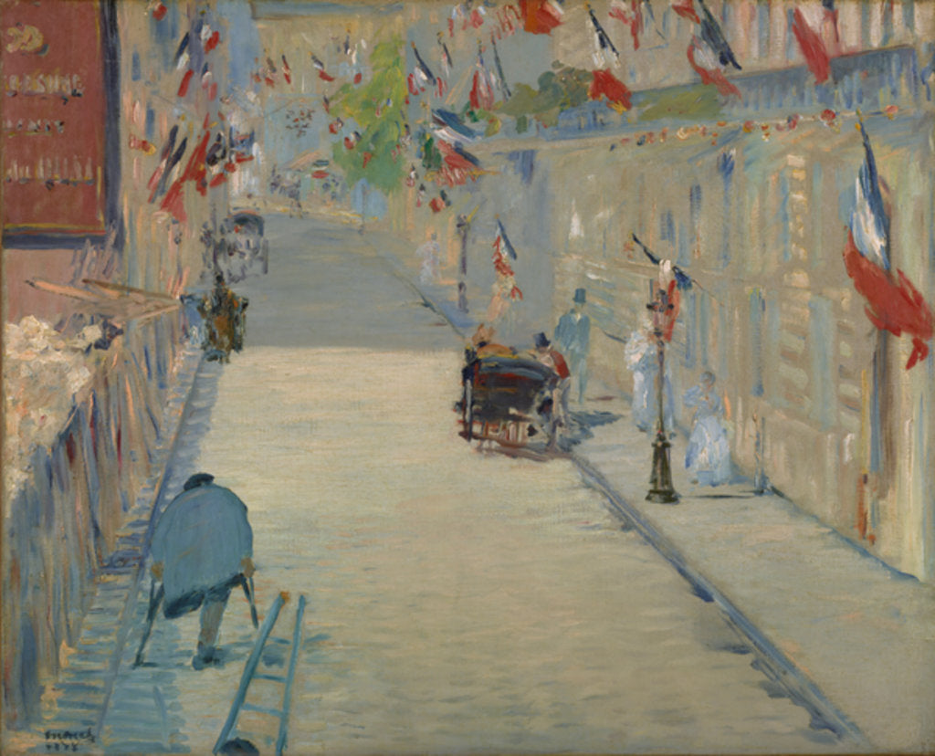 Detail of Flags in Mosnier Street, 1878 by Edouard Manet