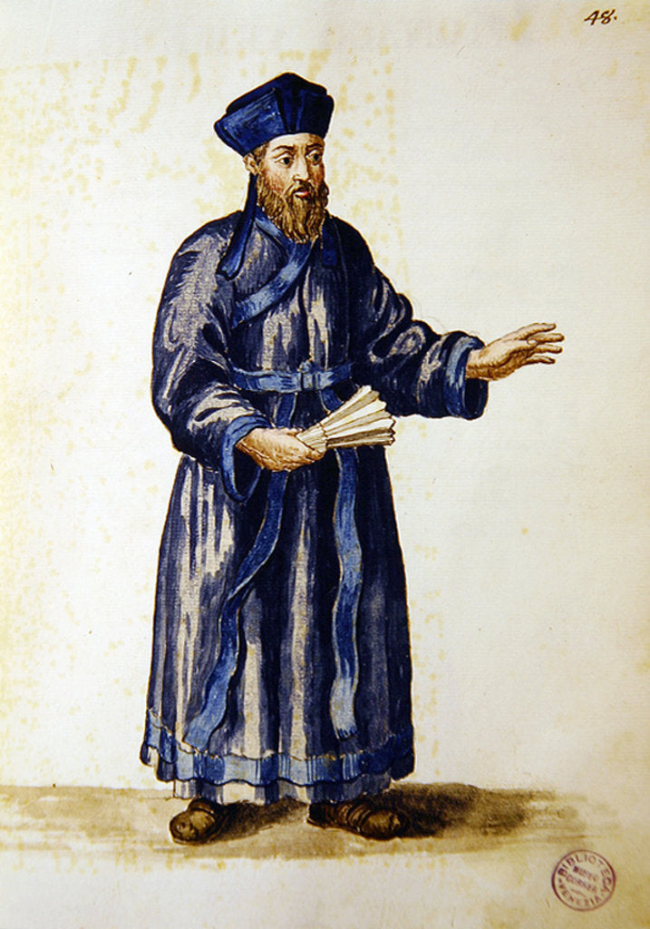 Detail of Venetian missionary in China by Jan van Grevenbroeck