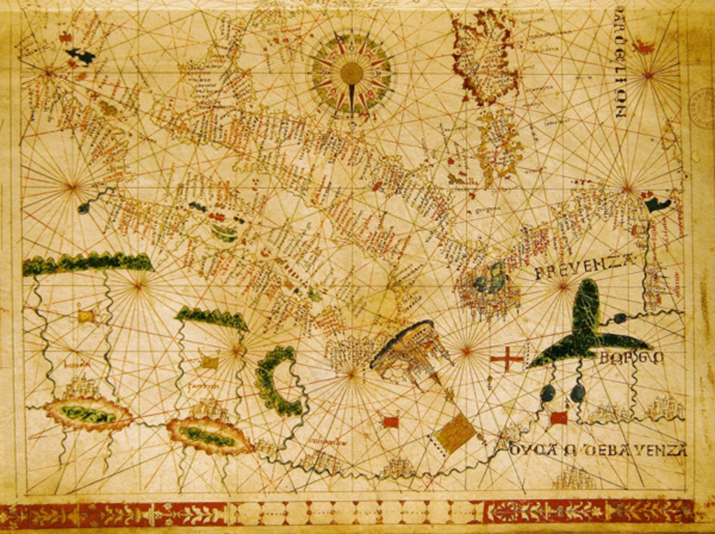 Detail of Provence and Italy by Giovanni Xenodocus da Corfu