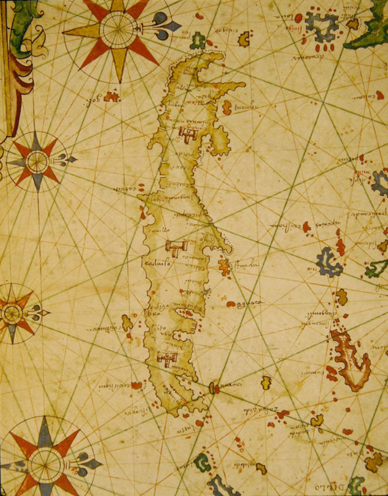 Detail of The Island of Crete by Pietro Giovanni Prunes