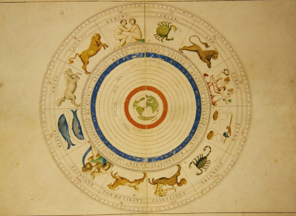 Detail of Zodiac Calendar by Battista Agnese