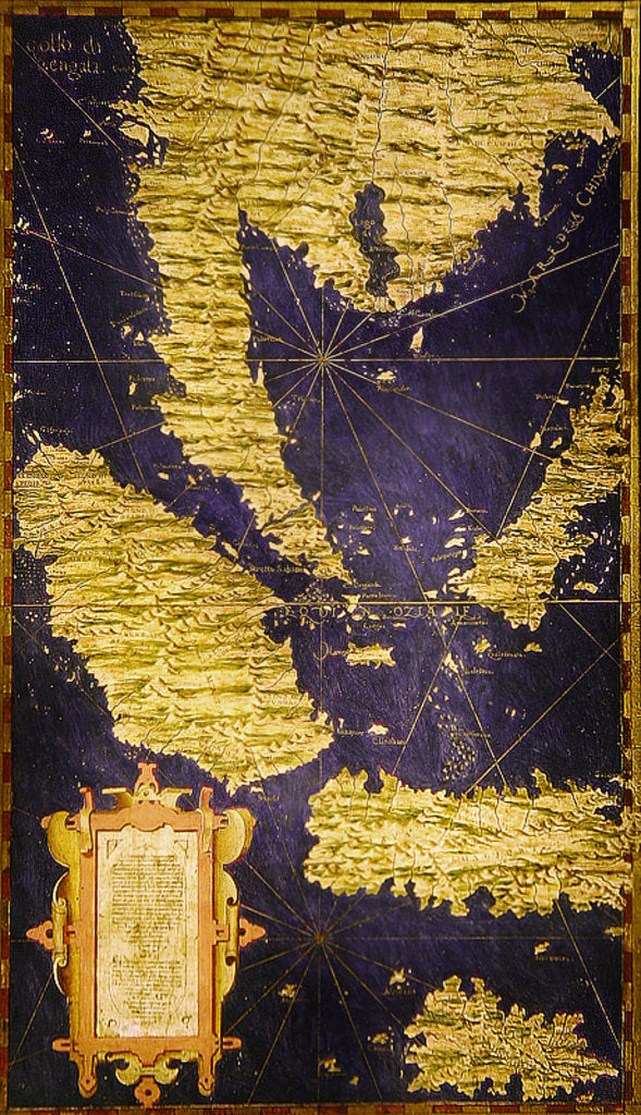 Detail of Map of the Bay of Bengal, the China Sea and Java by Stefano Buonsignori