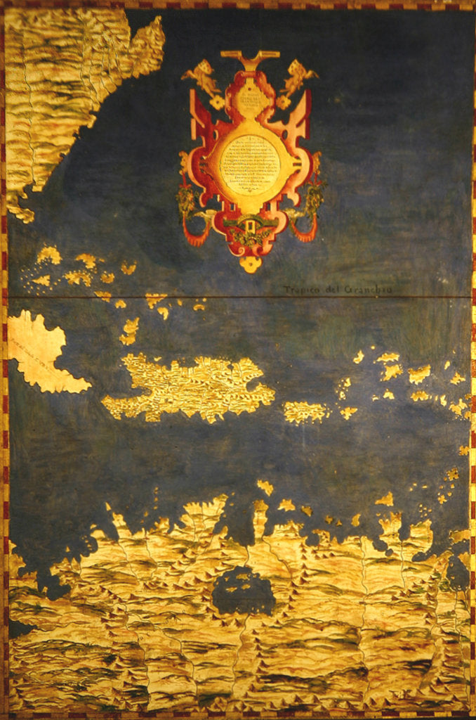 Detail of Map of the Caribbean islands by Stefano Buonsignori