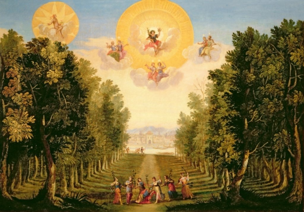 Detail of Prologue: The delightful woodland island of Naxos by Giacomo Torelli