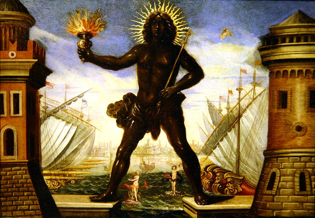 Detail of Prologue: the Harbour with the Colossus of Rhodes by Giacomo Torelli
