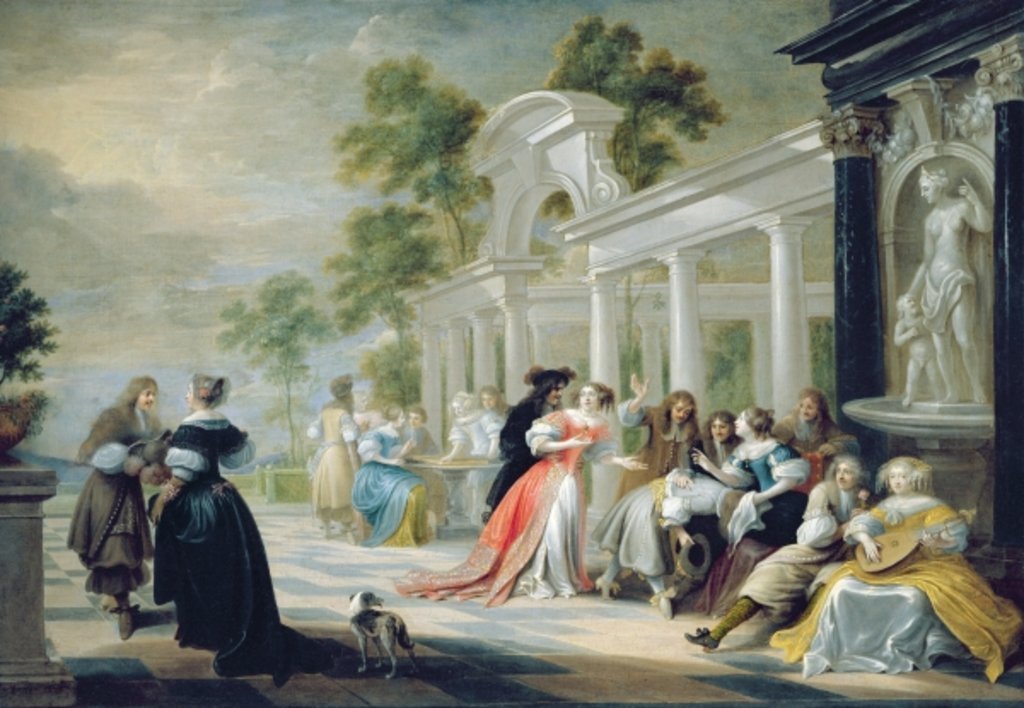 Detail of Generic garden scene, 1600 by Flemish School