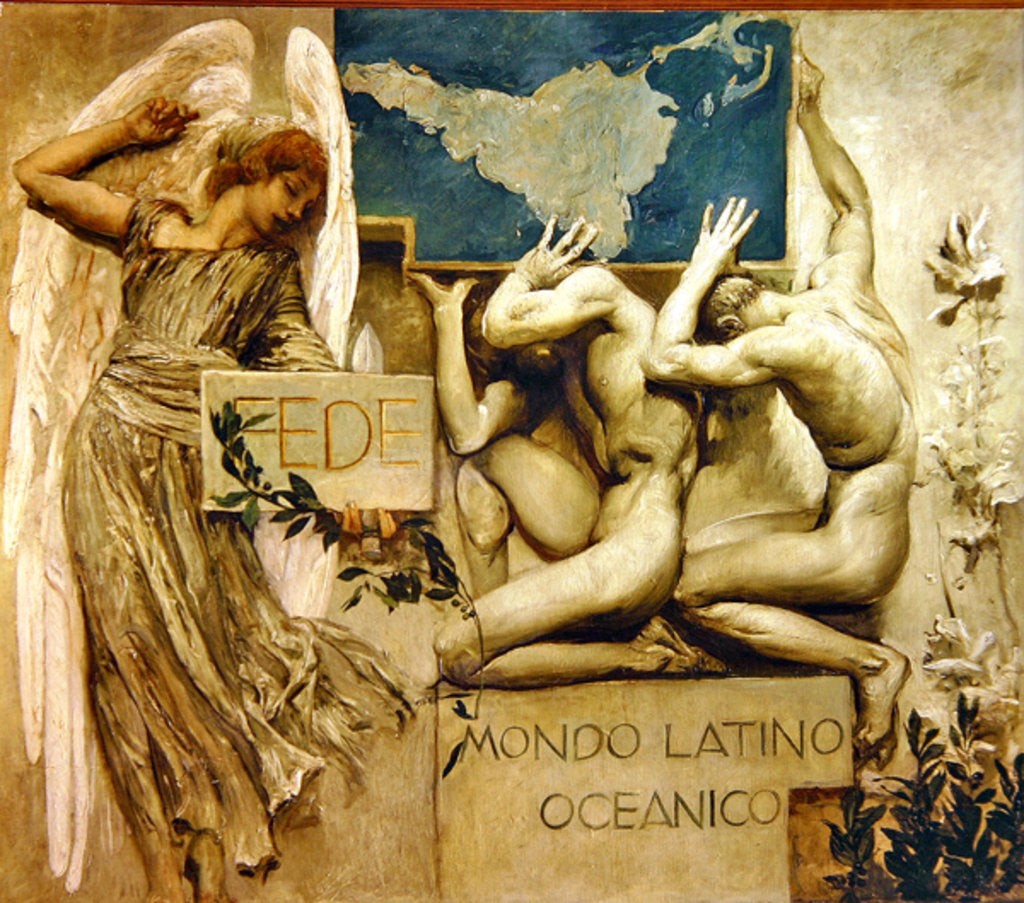 Detail of Fede, Mondo Latino Oceanico, 1904 by Giulio Aristide Sartorio