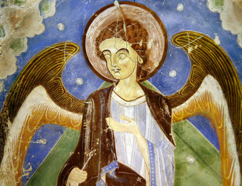 Detail of Angel from the east wall by Anonymous
