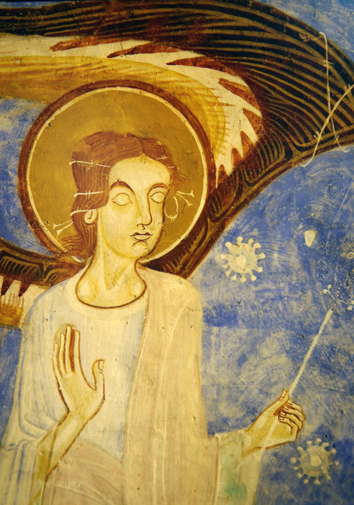 Detail of Angel on the West Wall by Anonymous