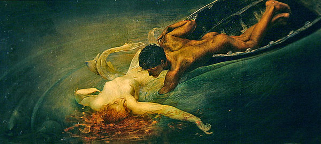 Detail of The Siren 1893 by Giulio Aristide Sartorio