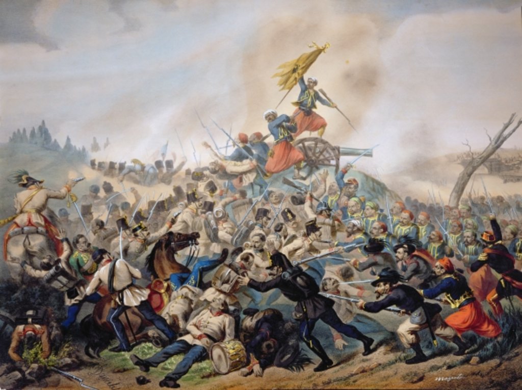 Detail of The Battle of Magenta by Italian School