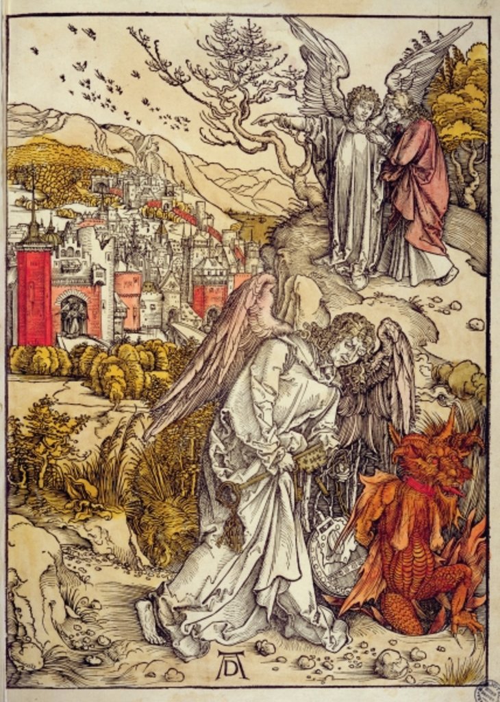 Detail of Angel with the Key of the Abyss, 1498 by Albrecht Dürer or Duerer