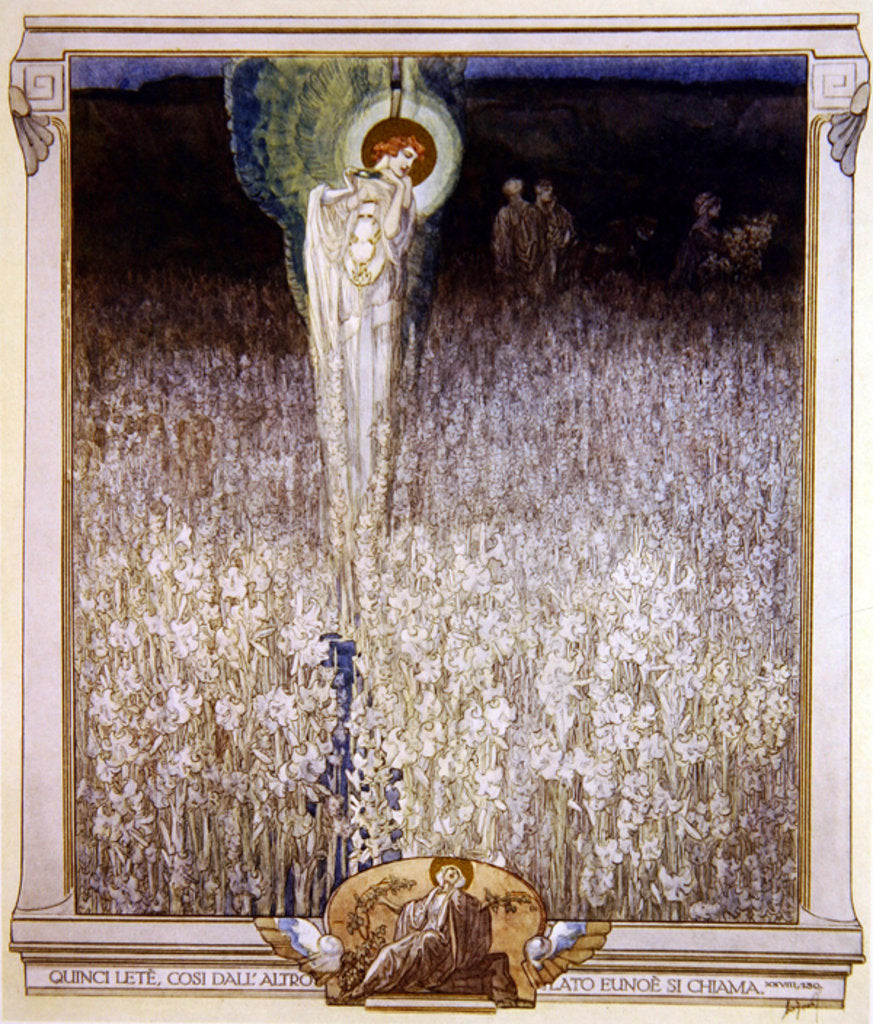 Detail of Illustration from Dante's 'Divine Comedy', Purgatory, Canto XXVIII: 130, 1921 by Franz von Bayros