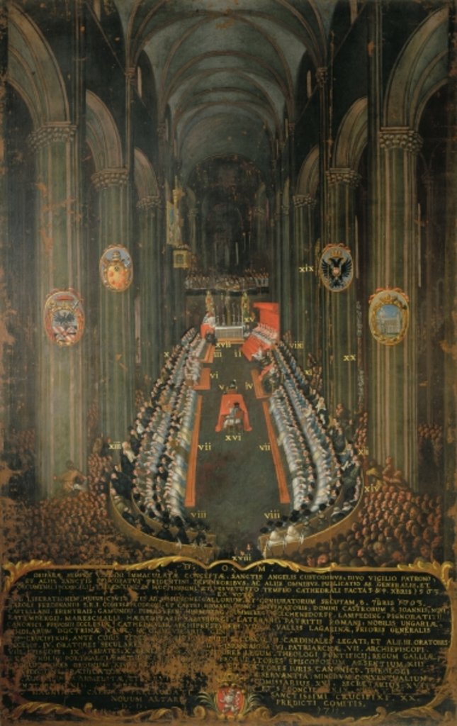Detail of Closing session of the Council of Trent in 1563, 1563 by Niccolo Dorigati