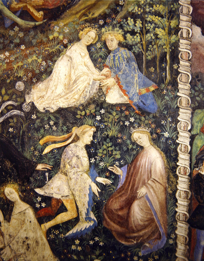 Detail of Lovers in a garden in May by Maestro (attr. to) Venceslao