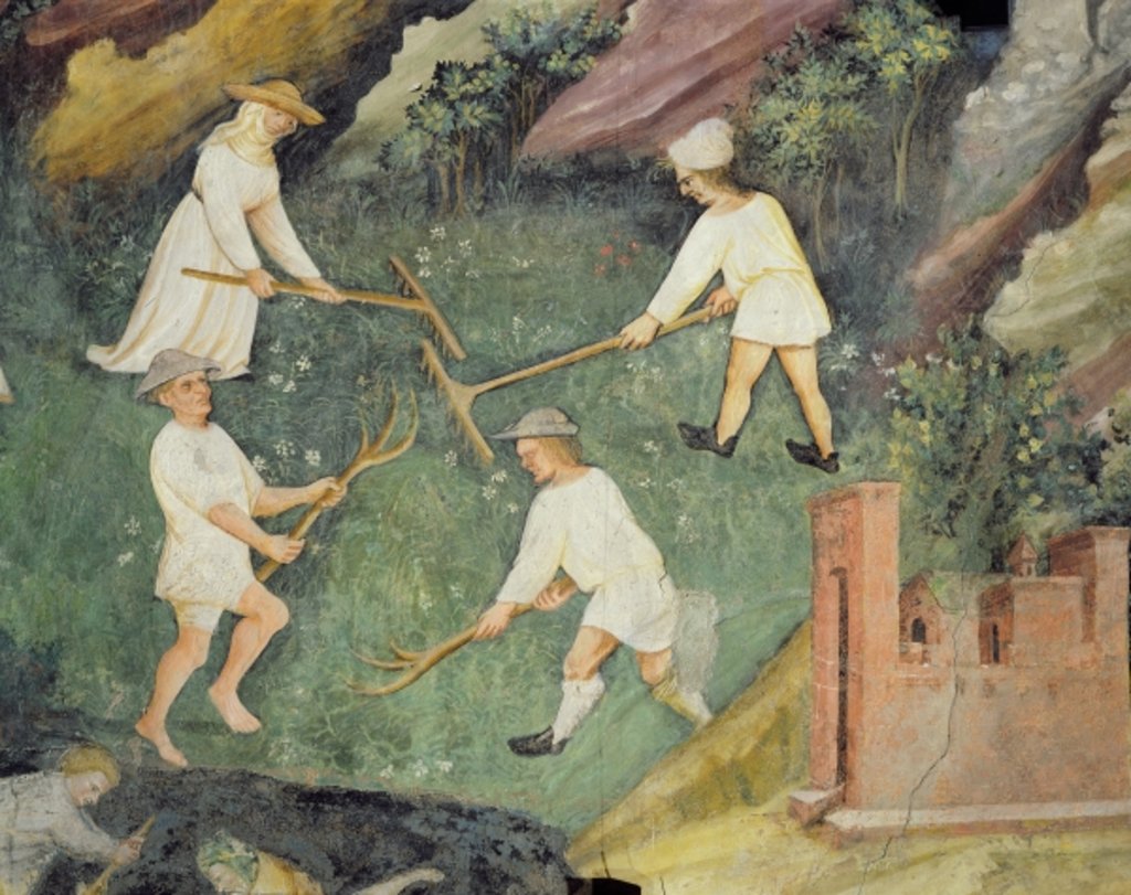 Detail of Haymaking in the month of June, detail by Maestro (attr. to) Venceslao