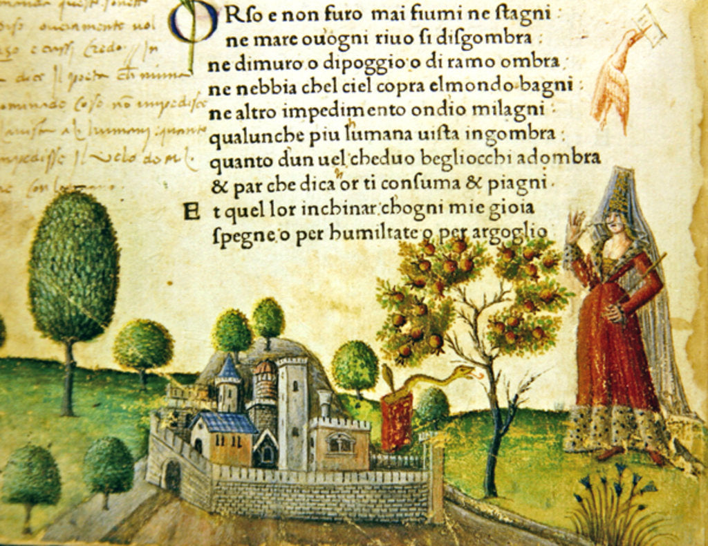 Detail of Fol. 17v, 'Orso e non furo mai fiumi ne stagni' by Italian School