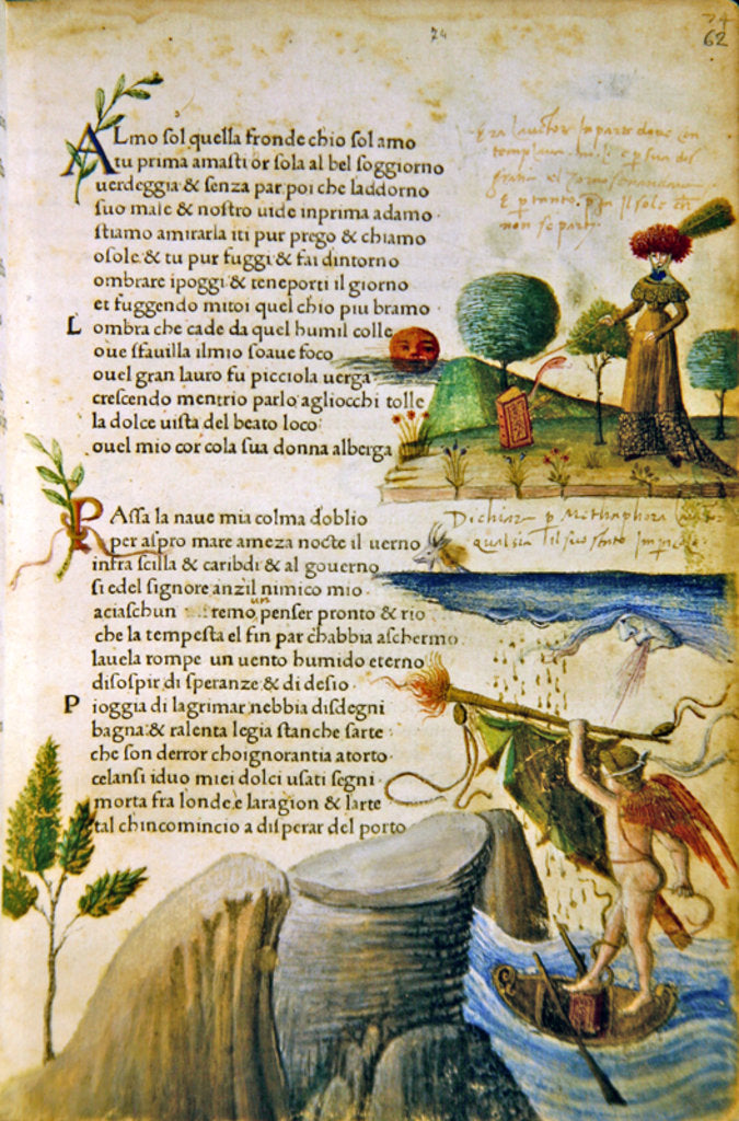 Detail of Almo Sol, quella fronde ch'io sol amo by Italian School