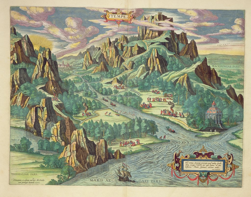 Detail of View of antique Thessaly from the 'Atlas Major', 1662 by Joan Blaeu