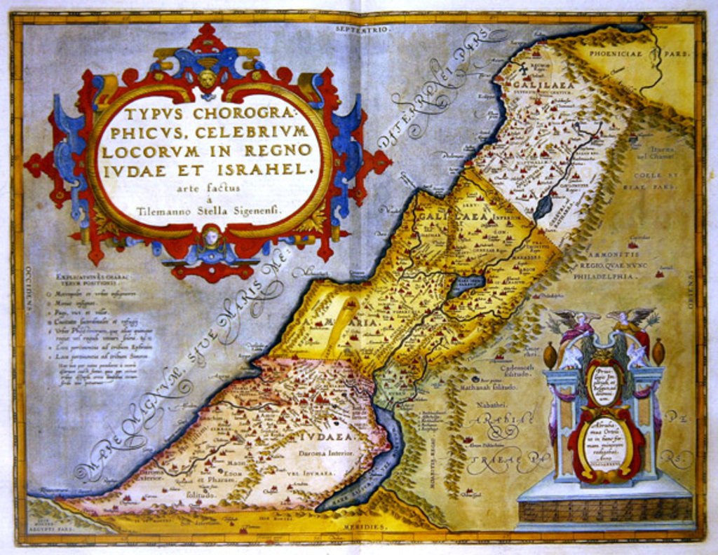 Detail of Celebrated places in Judea and Israel by Abraham (after) Ortelius