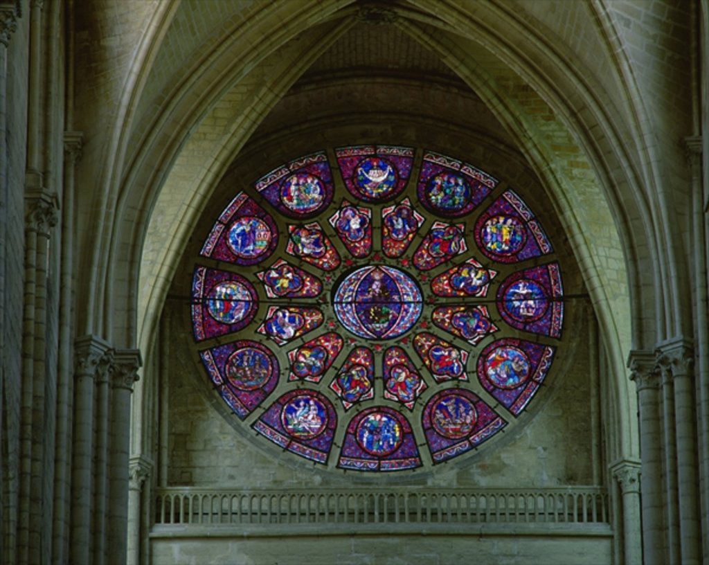 Detail of West rose window, c.1220 by Anonymous
