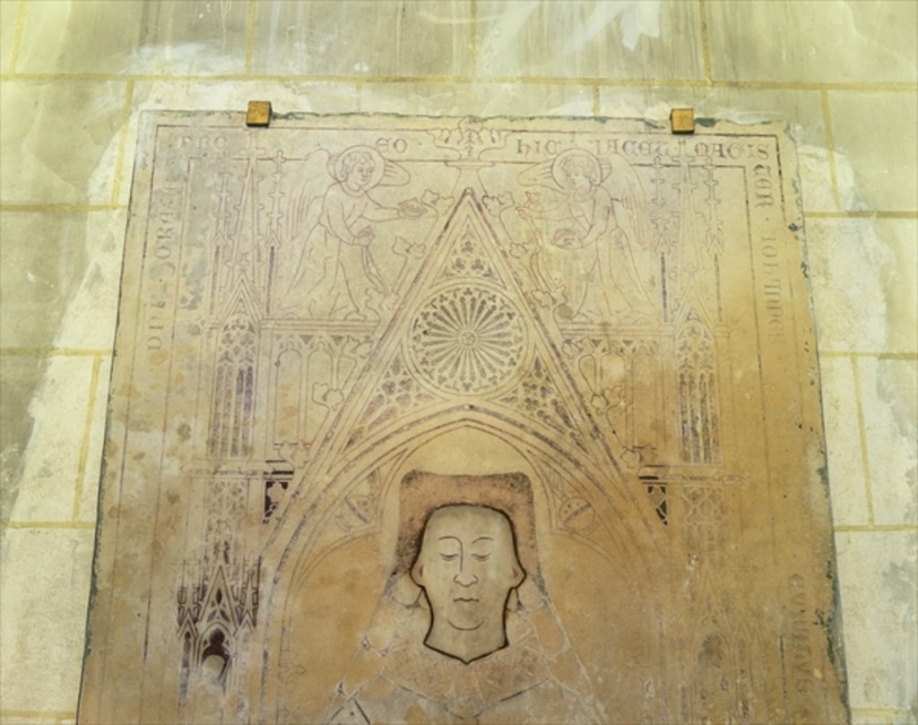 Detail of Tombstone of Magister Johannes, 1340 by French School