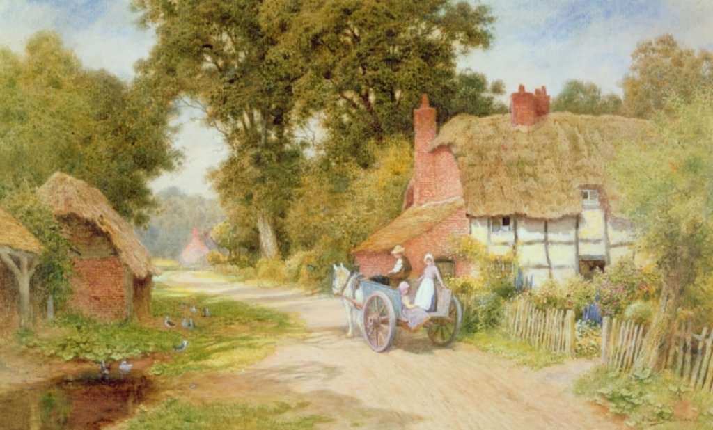 Detail of A Warwickshire Lane by Arthur Claude Strachan