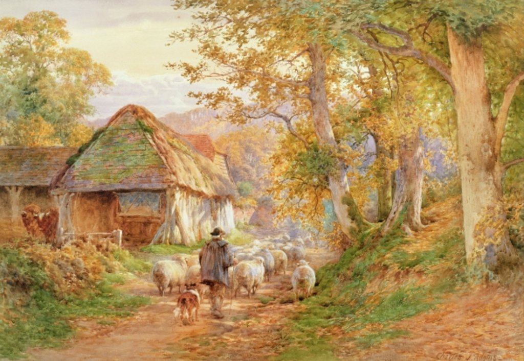 Detail of Back to the Fold by Charles James Adams