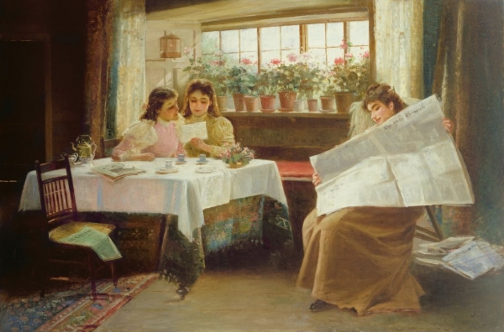Detail of News from the Front, 1899 by Alexander M. Rossi