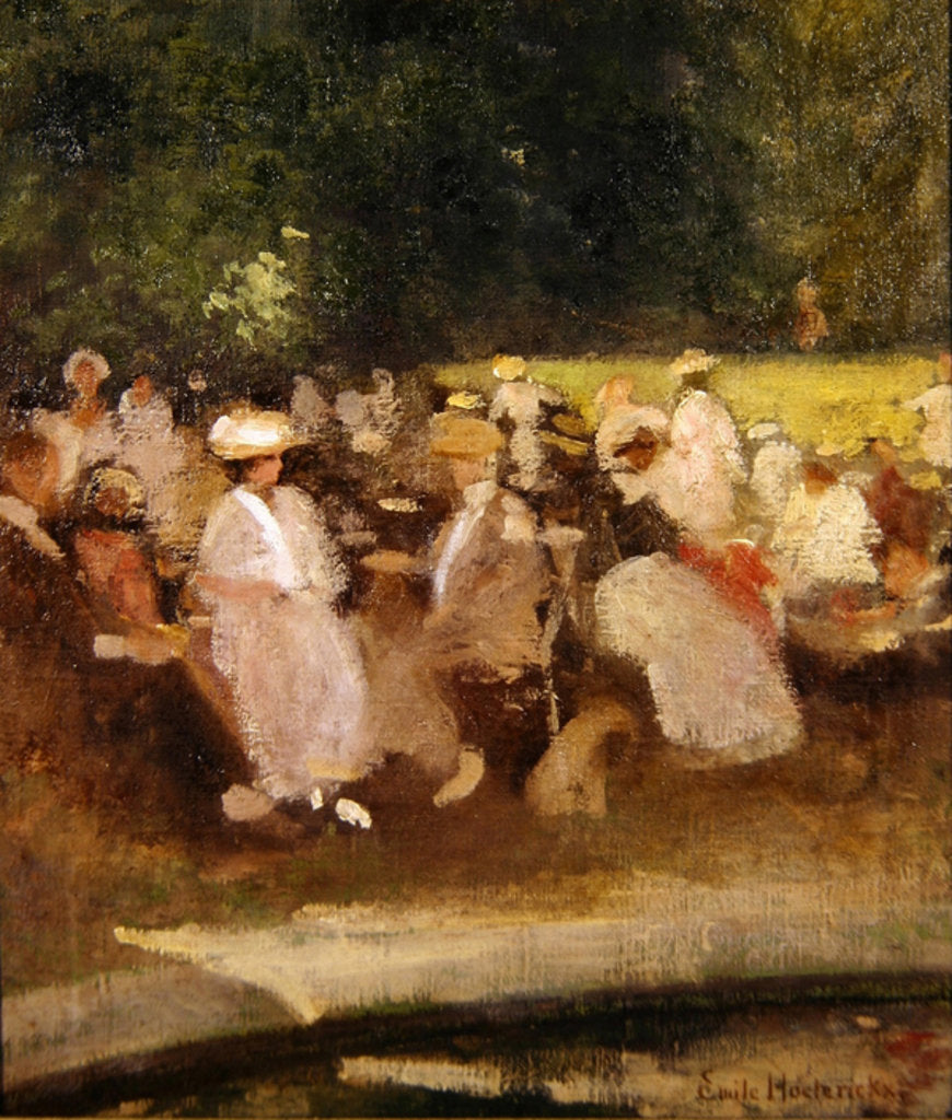 Detail of Summer in the Park, c.1881 by Emile Hoeterickx