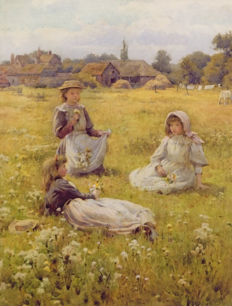 Detail of Picking Wild Flowers by William Affleck