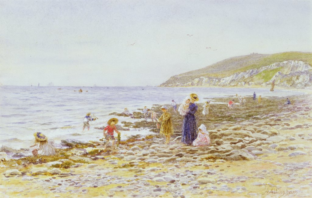 Detail of On the Beach by Helen Allingham